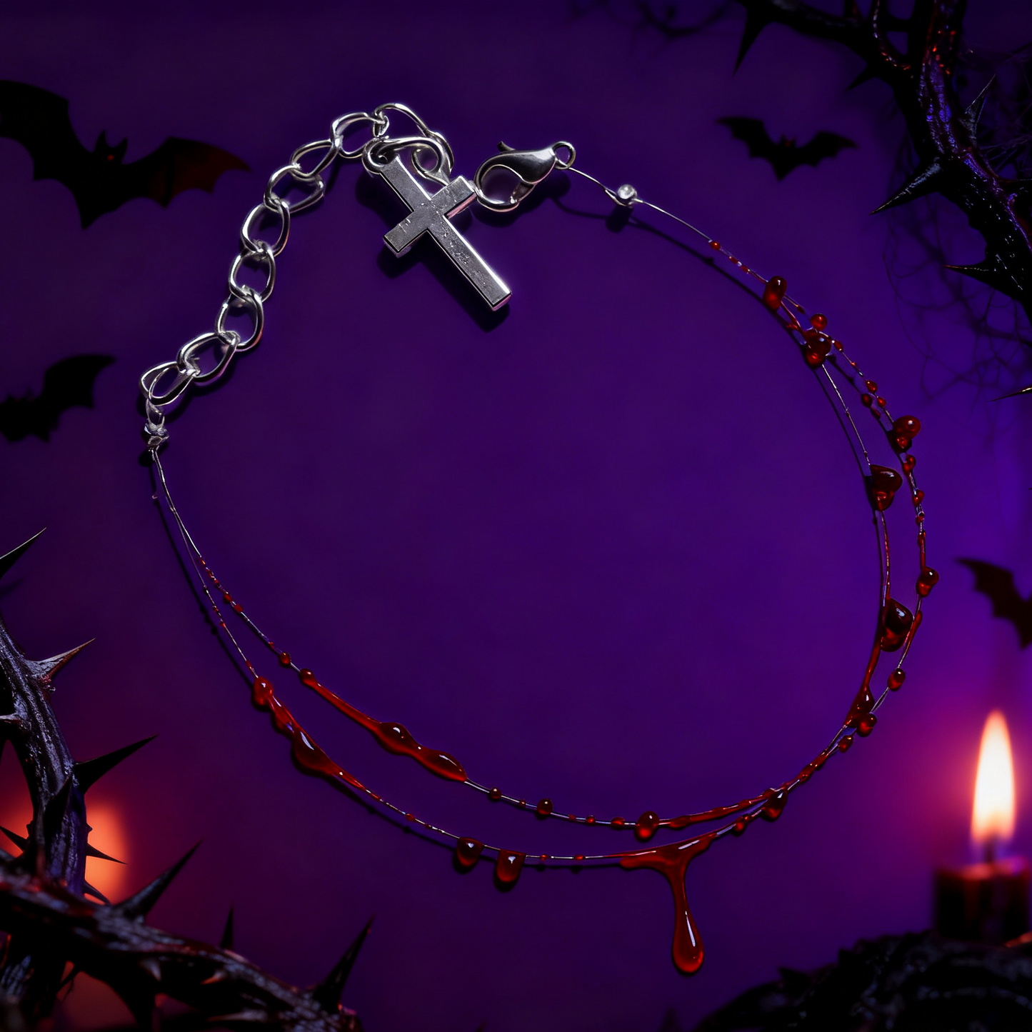 Crimson Duo Chain Bracelet