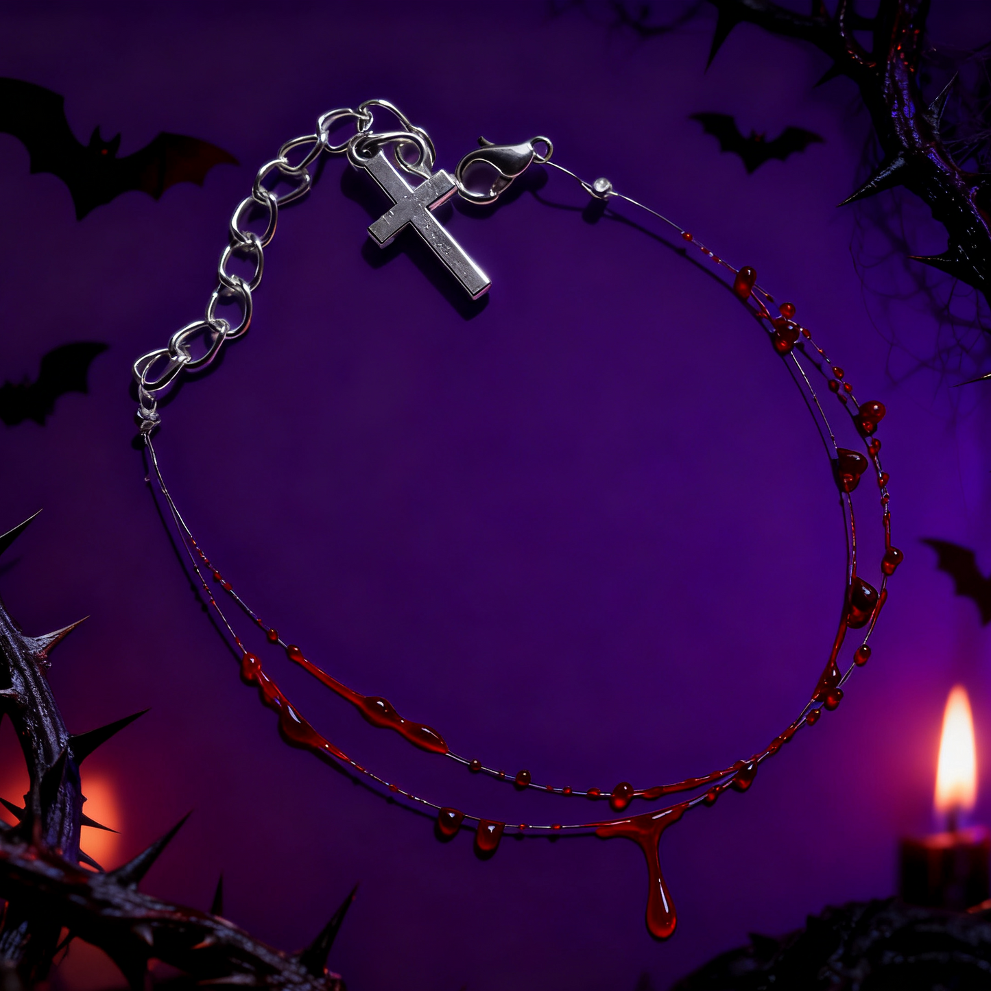 Crimson Duo Chain Bracelet