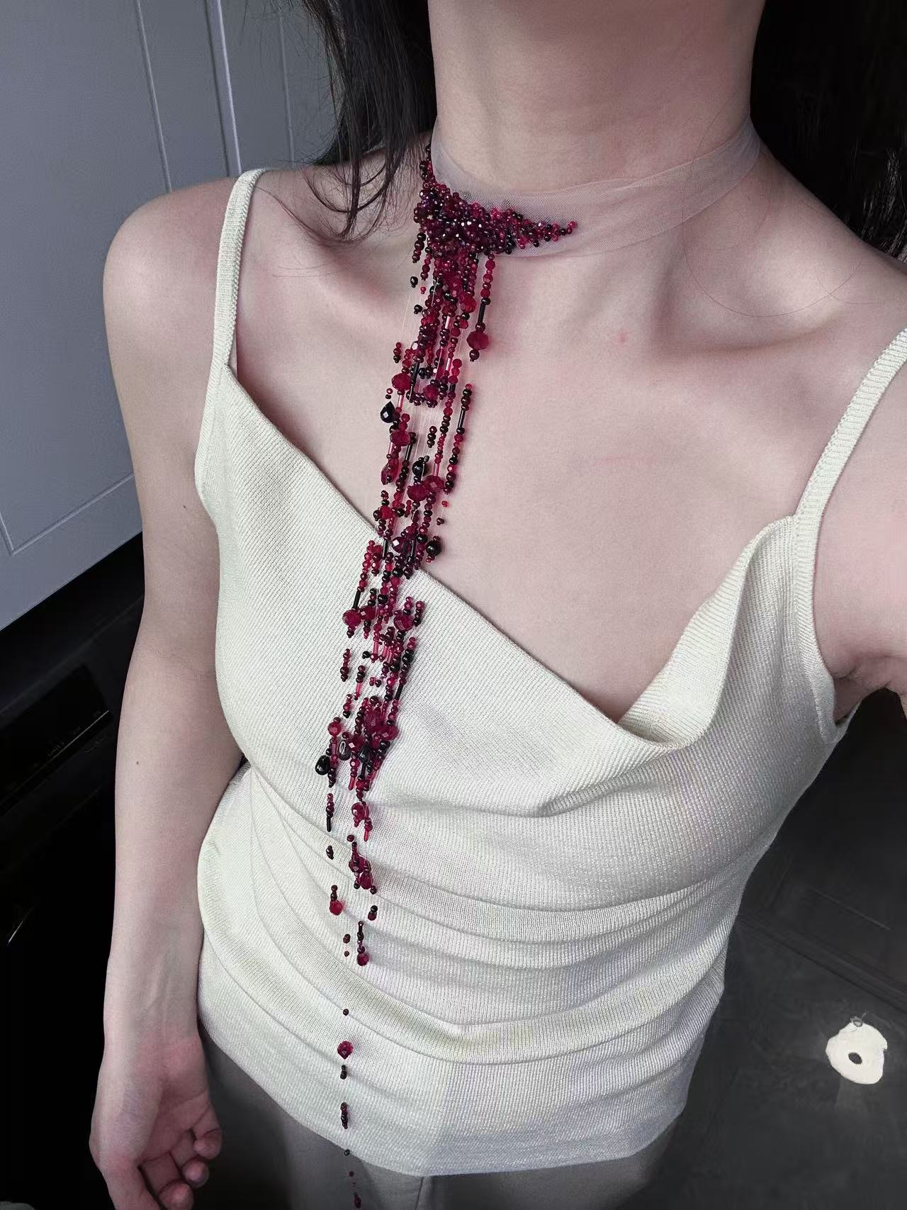 DIY  Vampire Bride Wound Choker/ Blooddrop Necklace