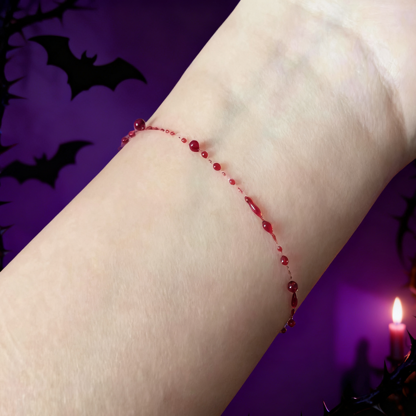 Crimson Duo Chain Bracelet